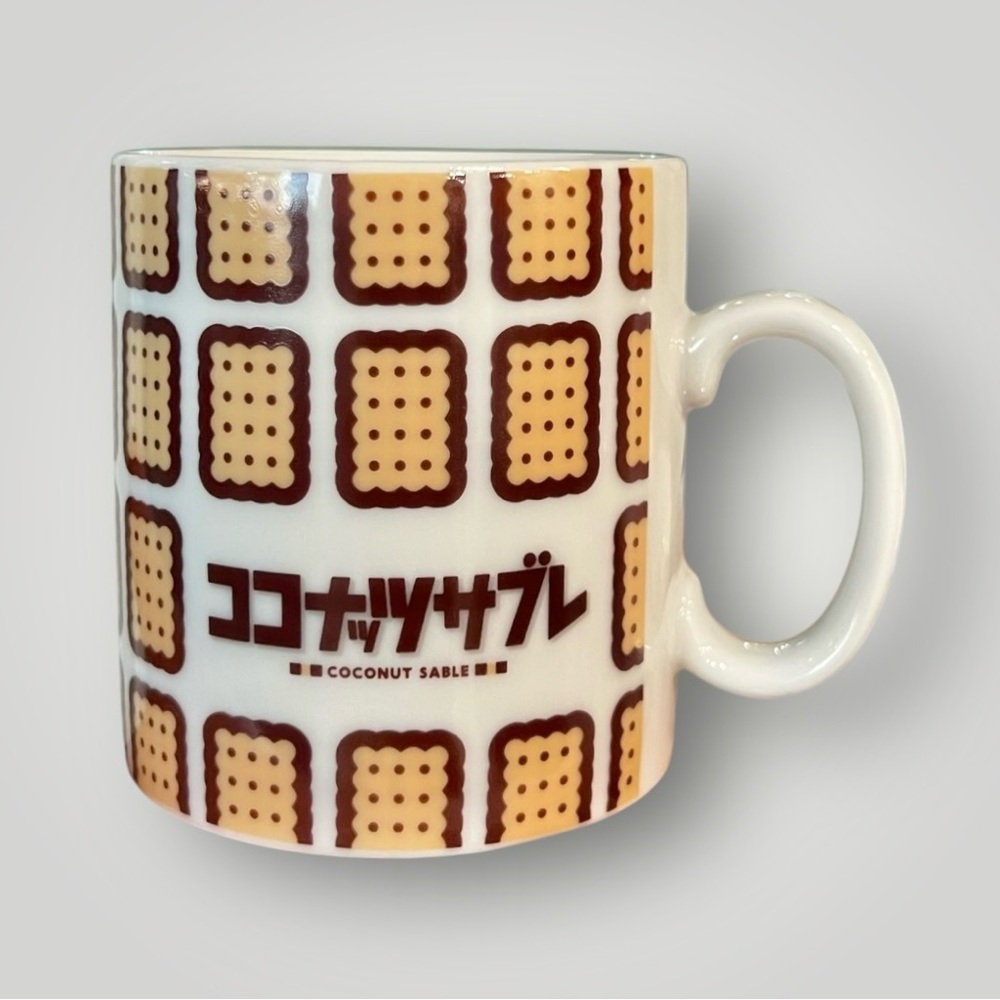 Coconut Sablé Japanese Traditional Cookie Pattern Coffee Mug Humorous Gift Used